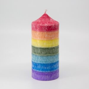 Kryštalická čakrová sviečka – harmónia siedmich farieb a rovnováha čakier