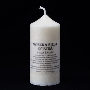 Očistná sviečka Biela šalvia – duchovná čistota, ochrana a harmónia priestoru