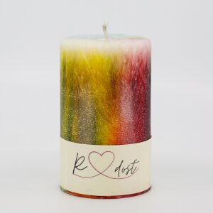 farebná sviečka pre optimizmus a dobrú náladu